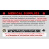 Insulin - Diabetic Supplies Medical Alert Equipment Luggage Tag - Handle with Care, DOT and ACAA regulations (MELT-119) Quantity (2)