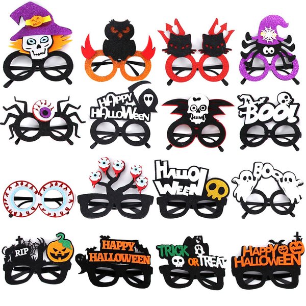 YYMayLsh Halloween Party Supplies, Cute Halloween Headbands and Glasses Set for Kids and Adults, Perfect for Halloween Party Favors (16 Halloween party glasses)