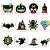 Halloween Scratch Crafts for Kids - 48PCS Halloween Magic Rainbow Scratch Paper for Halloween Party Favors - Kids Halloween Party Games Toys Gifts