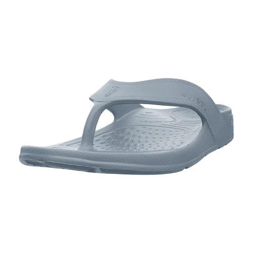 NUUSOL Unisex Cascade Flip Flop; Non-Slip Hiking/Plantar Fasciitis Footwear; Soft, Lightweight & Comfortable; Arch Support & Textured Footbed, Slate Gray, 9 Women/8 Men