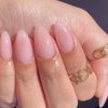 GLAMERMAID Nude Pink Press On Nails Short Almond, Handmade Jelly Soft Gel Nails Round Oval Fake Nails, Natural Pure Pink Stick Glue on Nails for Women, 30 Pcs Glossy Reusable Round Oval False Nail Kit