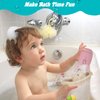 HYSZXUS Bath Toys Floating Boats with Silicone Bath Toys,9pcs Mold Free Baby Bath Toys for Infants 6-12-18 Months,Water Table Toys for Toddlers 1-3,Shower Toys Pool Toys for 1 2 3 4 Boys Girls Kids