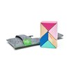 6 Piece Tegu Pocket Pouch Prism Magnetic Wooden Block Set, Blossom