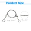 MECCANIXITY 100 x 1.5mm Adjustable Hanging Wires Kit, Heavy Duty Stainless Steel Wire Rope with Double Hooks for Picture Photo Light LED Screen Curtain Billboards DIY Mounting Clamp Pack of 2