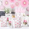 50Pcs Pink Bow Party Favor Bags, Girl Bow Themed Party Gift Bags, Trendy Preppy Goody Treat Bags, Pink Themed Party Decoration for Women Girls Birthday Bridal Shower Bachelorette Party Supplies