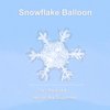 Snowflake Balloons Foil Winter Balloons Pack of 4 Winter Wonderland Decorations Winter Christmas New Year Theme Birthday Party Decorations Winter Ski Skate Sports Decorations