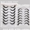 Cat Eye Lashes Short Natural Eyelashes,Fluffy Wispy Lashes 7 Pairs False Lash Wispy Volume Fake Eyelash Faux Mink Strip Lashes Pack for Daily Makeup (Natural N1, 7 Pairs Pack)
