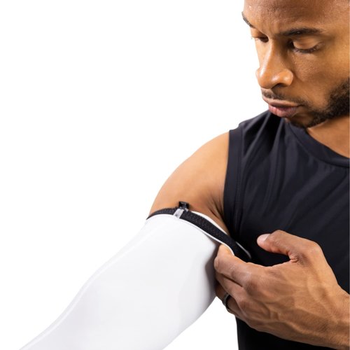 CompressionZ Compression Arm Sleeves for Men & Women UV Protection (White, XL)