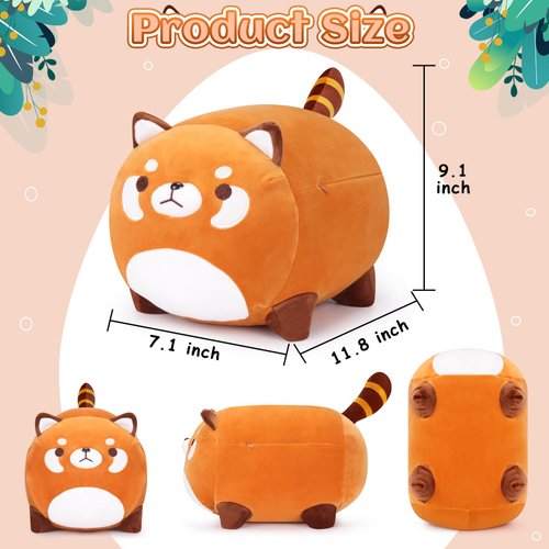 Red Panda Plush Stuffed Animal, 11.8"Red Panda Plush Toys, Cute Bear Plushie Toy Stuffed, Red Panda Plush Pillow Plushies Gifts, Hugging Pillow Room Decoration Kawaii Doll Birthday Gifts for Kids