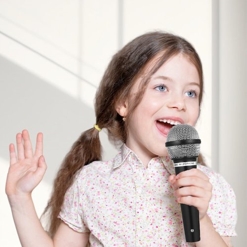 Sealhuan Microphone Toy for Kids Fake Microphone Toy Plastic Pretend Toy Microphone Prop Black Microphone for Halloween Christmas Cosplay Birthday Party Favors Costume Play(17cm)