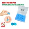 Wax Ear Plugs for Sleep - 24 Silicone Wax Earplugs for Swimming and Sleeping - Gel Ear Plugs for Noise Cancelling, Ear Protection - SNR -32dB earplugs
