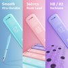 Four Candies Pastel Mechanical Pencil Set - 6PCS 0.5 mm & 0.7mm Pencils with 360PCS HB #2 Lead Refills, 3PCS Erasers and 9PCS Eraser Refills, Cute School Supplies Stuff for Student Writing Drawing