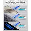 SUPERV 6.6ft/200cm Type C Cable Type C Charger Fast Charging Cable 5A PD 100w 6.6FT USB C Cable with LED Display 480Mbps Data Nylon Braided Blue Cable
