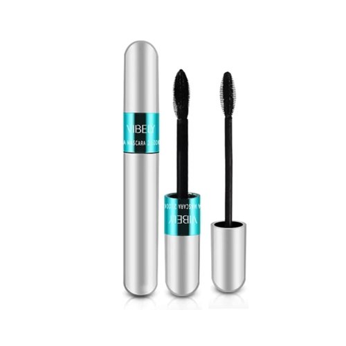 Vibely 2 In 1 Eye Lash Mascara Fast/Quick Dry, Natural, Waterproof, Thick, Curling, Lengthening with 4D Double Head Design For All Skin Types