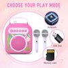 Dollox Kids Karaoke Machine with 2 Microphones, Portable Karaoke Speaker for Toddler, Mini Musical Toy Kid Singing Toys Christmas Birthday Gifts Family Home Party for 3 4 5 6 Year Old Girls Boys