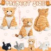 XYHQYB 5 Pcs Cat Stuffed Animals, 12 Inch Stuffed Mommy Cat Plush Toy with 4 Kitten Babies in Zippered Pouch, Nurturing Mom and Baby Stuffed Cats for Kids Christmas Birthday Gifts Party Decor