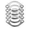 5 Pcs Exhaust Flange Gasket 3" High Temp for Exhaust Turbo Downpipe Catback Headers Stainless Steel 120-07610-0005