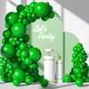 FOTIOMRG 110pcs Green Balloon Garland Arch Kit, 18 12 10 5 inch Green Latex Balloons Different Sizes Pack for Birthday Graduation Baby Shower Jungle Christmas Party Decorations