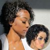 INSTASTYLE Short Curly Pixie Cut Lace Front Wigs 6 inch, 13X1 Human Hair HD Lace Front Wigs Plucked for Women 6 Inch, Natural Black