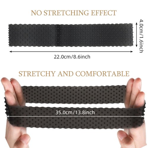 Quizzhe 2PCS Silicone Headband Transparent Fix Wig Grip Band Non Slip Comfort Natural Wig Grip Elastic Sport Yoga Headbands to Hold Wig Grip Cap for Womens (Style2)