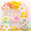 JeVenis Eight is A Vibe Party Decoration Groovy 8th Birthday Decorations Hippie Banner Boho Decor Retro Flower Daisy 60's 70's Theme Party Supplies