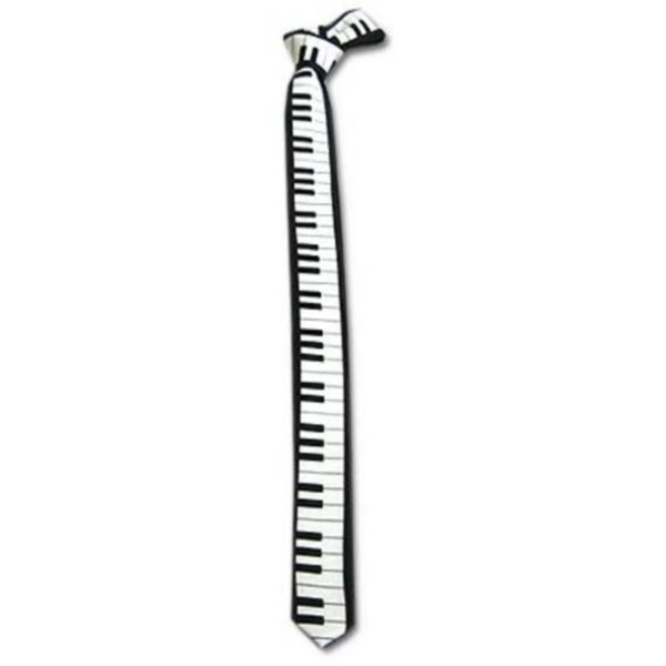 Piano Keyboard Key Board TIE Necktie for 80's Party Dj