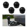 Dickno 4 PCS Trailer Ball Cover, 2 Inch Rubber Waterproof Towing Hitch Ball Protector, Universal Dustproof Tow Ball Protective Cap Replacement for Trailer RV Caravan Truck Boat (Black)