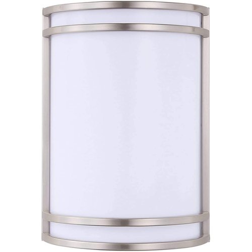CLOUDY BAY LED 3 Color Wall Sconce, Wall Lighting,3000K/4000K/5000K Color Temperature Adjustable Wall Mount Light Fixture, 15W 120V Dimmable CRI 90+ LED Wall Light,Brushed Nickel