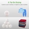 Raffaelo Wool Ball, Wool Dryer Balls XL Premium Reusable Natural Fabric Softener Pet Fur Hair Remover - Set of 6PCS (White)
