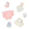 Lullababy – 9-Pc Baby Doll Changing Set – Diaper, Baby Wipes & Stacking Rings – 14-inch Baby Doll Accessories – Pretend Play – Toys for Kids Ages 2 & Up – Baby Doll Play & Care Set
