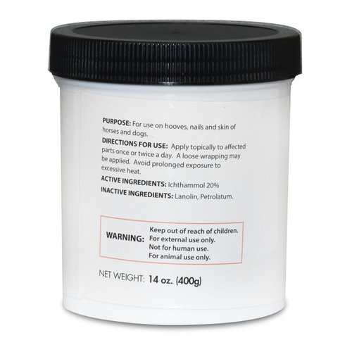 TRIMOL Ichthammol 20% Drawing Salve Grooming Aid, 14 oz, Soothing Skin Relief and Treatment of Eczema, Psoriasis