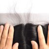 ALLRUN Straight Human Hair Bundles with Frontal 13x4 Ear to Ear Brazilian Straight Virgin Hair 3 Bundles with Lace Frontal Human Hair Extensions(14 16 18+14Lace Frontal)