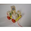 Bird , Parrot Training Toy Removable Spinning Blocks on a Pull Wagon by Bird Trainers