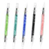 Abeillo 5PCS Nail Art Sculpture Pen, Nail Molding Gel Pen, Dual Tipped Silicone Cuticle Pusher, Resin Rhinestone Nail Art Pen Tools, Nail Polish Carving Sculpting Gel Pen for 3D Nail Art Design