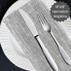 Cotton Clinic 12 Pack Farmhouse Style Slub Textured 18x18 Cloth Dinner Napkins, 100% Cotton for Everyday Use and Events - Soft and Durable Cocktail Napkins, Wedding Dinner Napkins, Grey