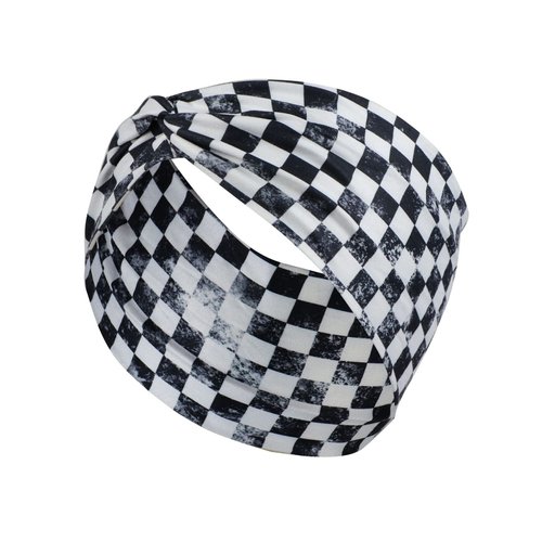 Checkered Plaid Turban Headband Buffalo Plaid Check Hairband Checkerboard Headwear BW43 (B1)