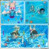 JAZGROM 29pcs Swimming Pool Diving Toy with Swim Thru Rings for Kids Ages 4-8 8-12 Including Dive Gems Diving Sticks Storage Bag Summer Water Pool Games