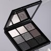 Goth Eyeshadow Palette - High-End Black, White, Gray, Silver Smokey Eye Shadow with Matte, Shimmer Finishes, Ultra-Pigmented, Long-Lasting Waterproof Formula, Luxury Leather Packaging with Mirror