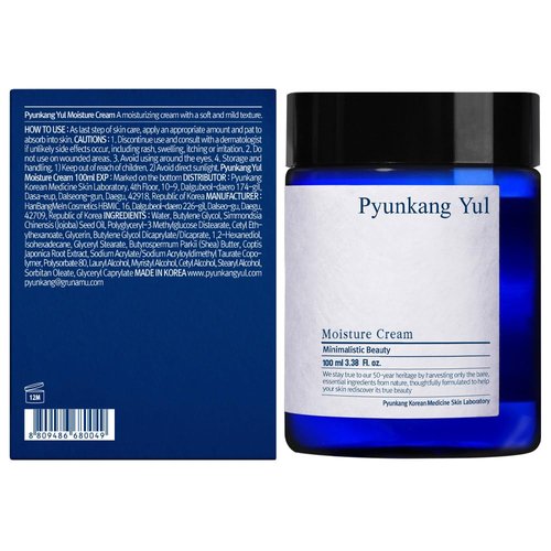 Pyunkang Yul Moisture Cream - Korean Skin Care Face Cream - Facial Moisturizer for dry and combination skin types - Natural Ingredients Shea Butter, jojoba seed oil deeply moisturize Skin - 3.4 Fl oz