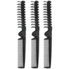 Qjaiune 3PCS Travel Foldable Brush, Anti-Static Hair Comb and Double Headed Hairdressing Tool for Men & Women (Black)