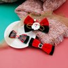 Hofar 3PCS Christmas Hair Clips for Women Xmas Bow Hair Clip Festive Snowflake Hairpins Holiday Hair Accessory Party Gifts