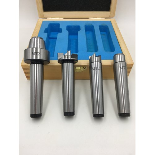 MT2 Live Center Wood Lathe Drive Spur Cup 4pcs Set with 2Pcs Extra Replacement Tips with Good Quality Wooden Box