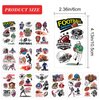 62 Pieces American Football Temporary Tattoos, 12 Sheets Super Bowl Fake Tattoo Stickers for Kids Adults American Football Sports Event Game Party Decorations Fans Favors Supplies