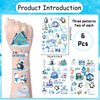 Yoyuspy Winter Temporary Tattoo Kids - Polar Animals Temporary Tattoos Stickers Winter Themed Party Favors Decor Supplies Christmas Polar Bear Penguin Snowman Tattoos Kids Winter Xmas Gift Bag Fillers
