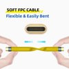 chenyang USB C to USB C Cable,USB4 Type C Male to Male 40Gbps 100W 8K Flat Slim FPC Data Cable for Laptop & Phone 13cm Yellow