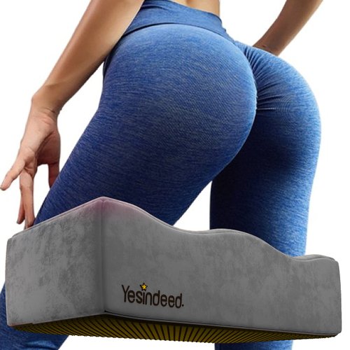 YESINDEED Brazilian Butt Lift Pillow – Dr. Approved for Post Surgery Recovery Seat – BBL Foam Pillow + Cover Bag Firm Support Cushion Butt Support Technology - Grey