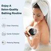 FREATECH Silicone Body Scrubber, Dual-Sided Bath Shower Body Cleansing Brush, Gently Exfoliate & Massage the Skin, Easy to Clean, More Hygienic and Long-Lasting Than Loofah, Black