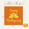 Happy Thanksgiving Napkins, Set of 50 3 Ply 5" x 5" Gold Foil Give Thanks Table Decor, Cocktail Thanksgiving Napkins, Disposable Thanksgiving Napkins, Thanksgiving Dinner Napkins (Happy Thanksgiving)
