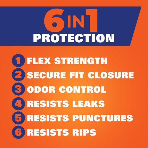 Hefty Ultra Strong Tall Kitchen Trash Bags, Blackout, Clean Burst, 13 Gallon, 40 Count