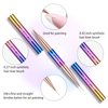 KEMEISI 2PCS Acrylic Nail Brush, Nail Liner Brushes&Size #08 100% Kolinsky Nail Art Brushes for Acrylic Application, Sturdy Handle Oval Shaped Acrylic Nail Design Tools for Professional Manicure DIY